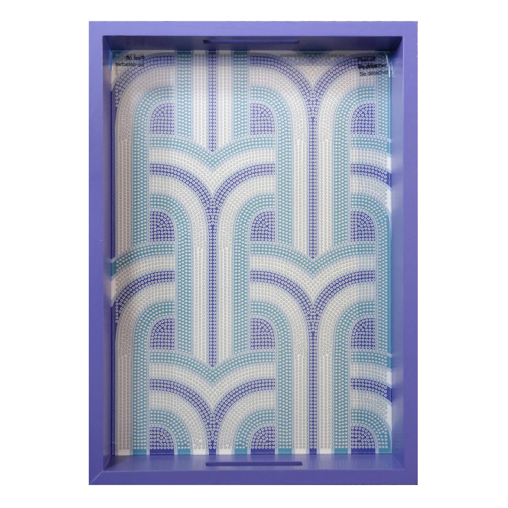 Jonathan Adler x Michaels 10" x 14" Blue Lines Diamond Art Tray Kit